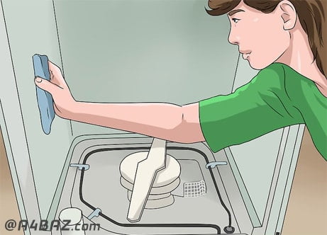 تمیز کردن بدنه داخلی ماشین ظرفشویی