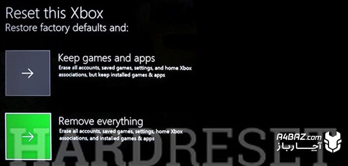 بازگشت Xbox One به تنظیمات کارخانه