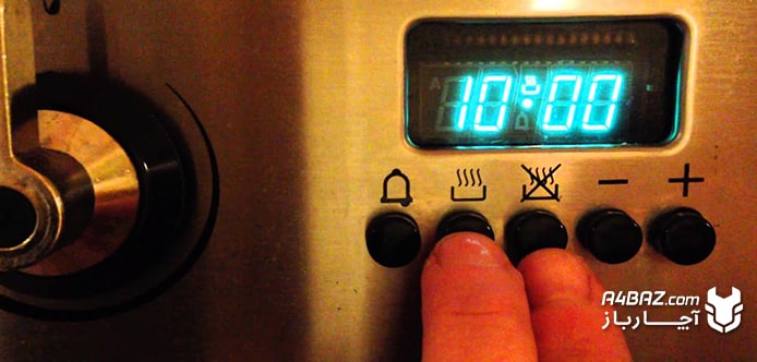 دکمه‌های + و - برای تنظیم زمان پخت در آون توستر