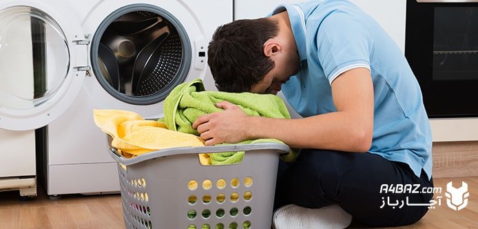ماشین لباسشویی هنگام شستشو حرکت می کند
