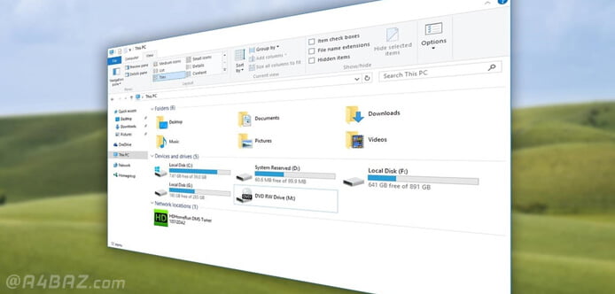 کلیدهای میانبر Windows File Explorer