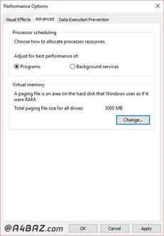 خطای Your computer is low on memory