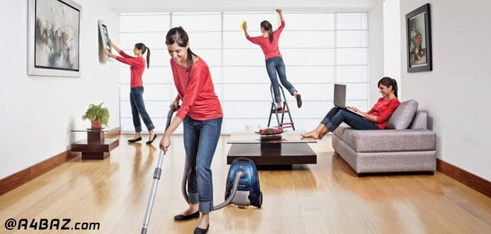 تمیزی کاری منزل بدون خستگی