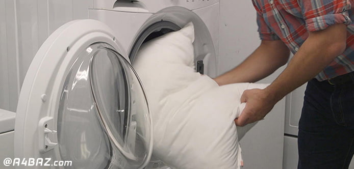 شستن بالش الیافی با ماشین لباسشویی