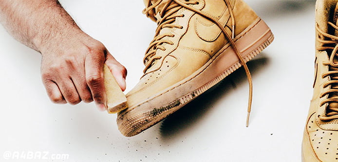تمیز کردن لکه ها روی کفش