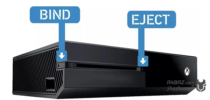 محل دکمههای Bind و Eject محل دکمههای Bind و Eject