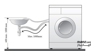 افزایش ارتفاع شلنگ تخلیه ماشین لباسشویی