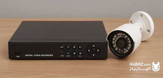دستگاه DVR در کنار دوربین مداربسته