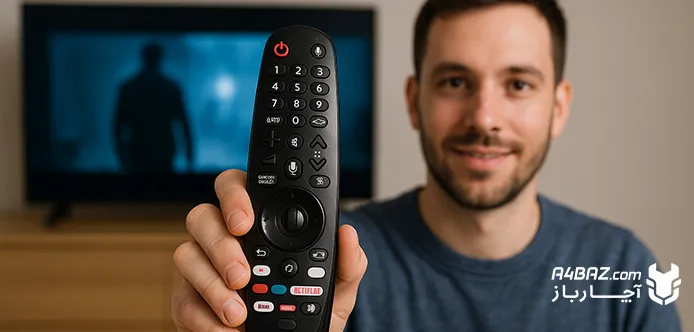 نمای روبرو کنترل تلویزیون ال جی