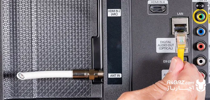 وصل کردن تلویزیون به اینترنت با کابل LAN