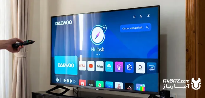 رفتن به منو برای تنظیم صدا تلویزیون دوو