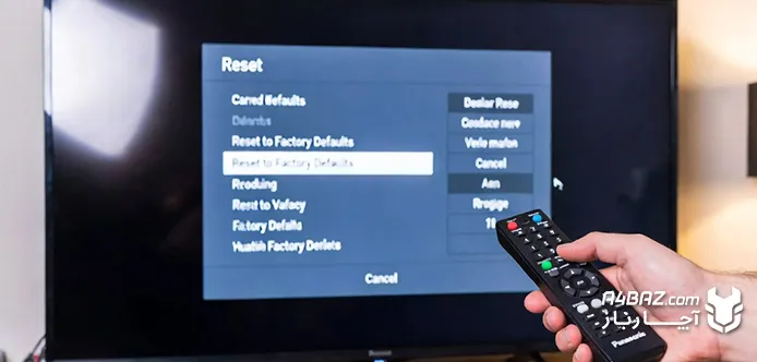 ریست تلویزیون پاناسونیک با کنترل ریست تلویزیون پاناسونیک با کنترل