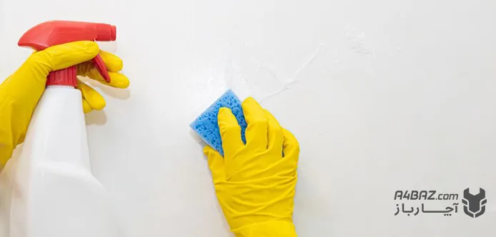 تمیز کردن دیوار رنگ شده با شوینده خانگی