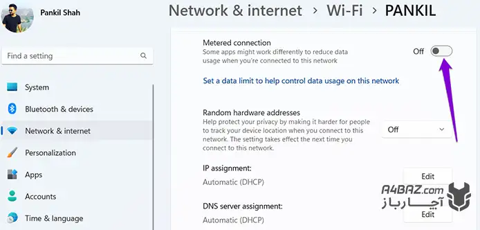 محل قرارگیری Metered Connection در ویندوز 10