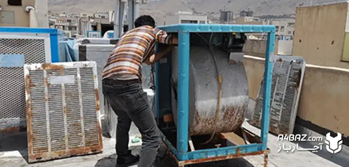 نصب درست موتور کولرآبی توسط تعمیرکار