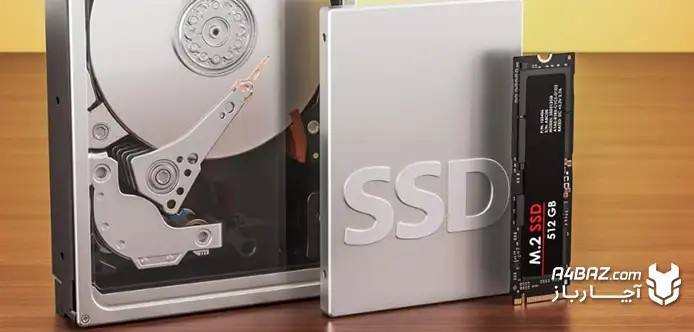 انواع هارد SSD وM2 در کنارهم